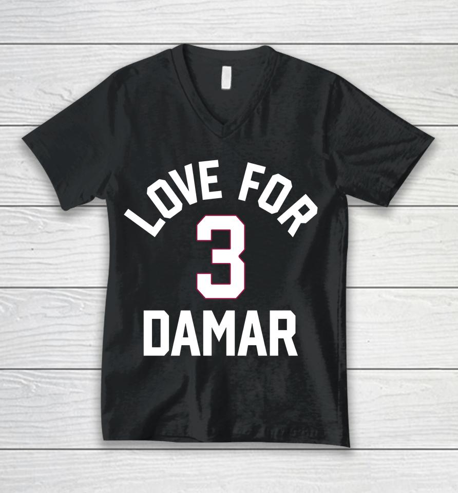 All Nfl Teams Honored Damar Hamlin In Shirt Love For 3 Damar 2022 Unisex V-Neck T-Shirt