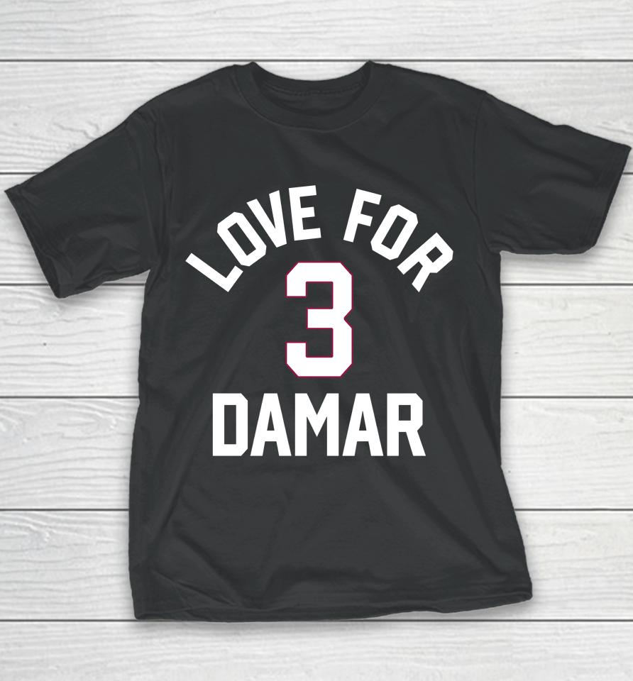 All Nfl Teams Honored Damar Hamlin In Shirt Love For 3 Damar 2022 Youth T-Shirt