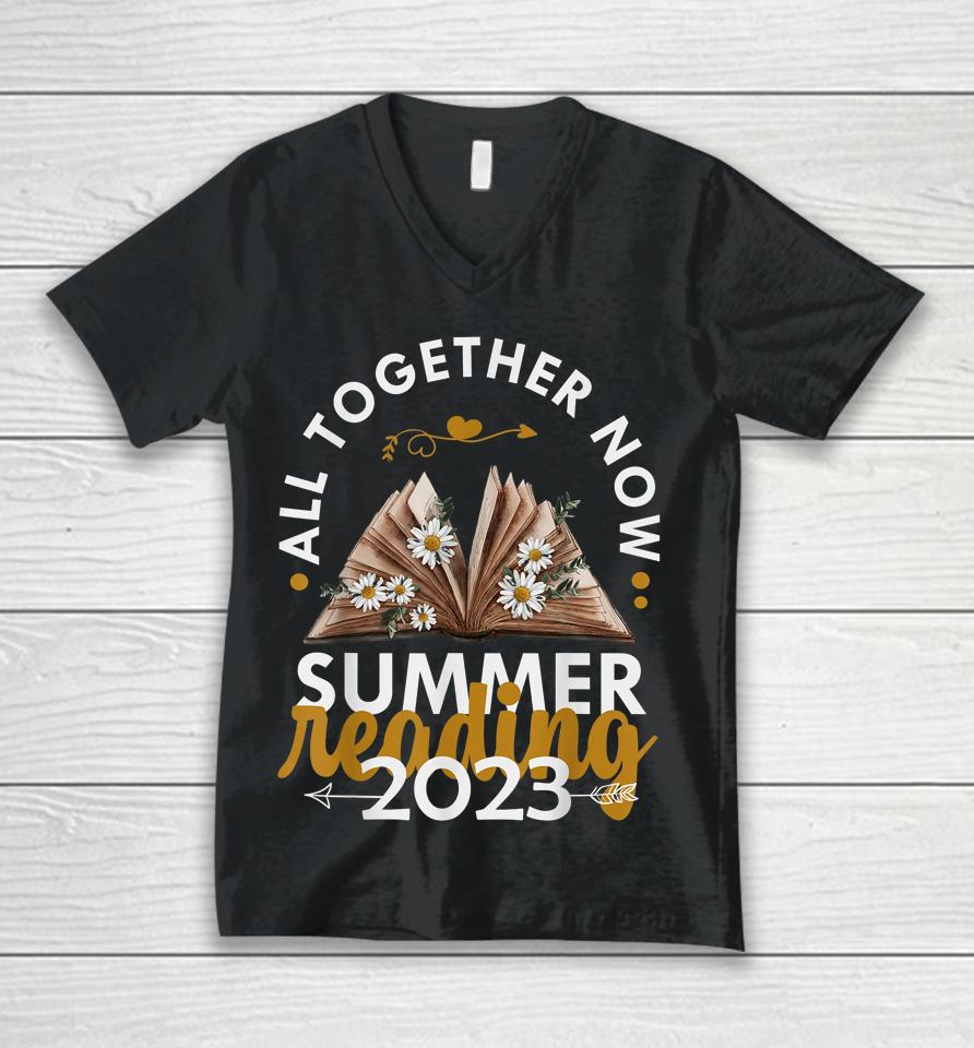 All Together Now Summer Reading 2023 Library Books Unisex V-Neck T-Shirt