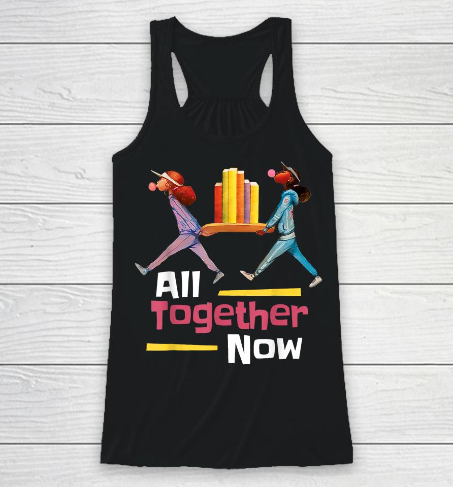 All Together Now Summer Reading Program 2023 Librarian Books Racerback Tank