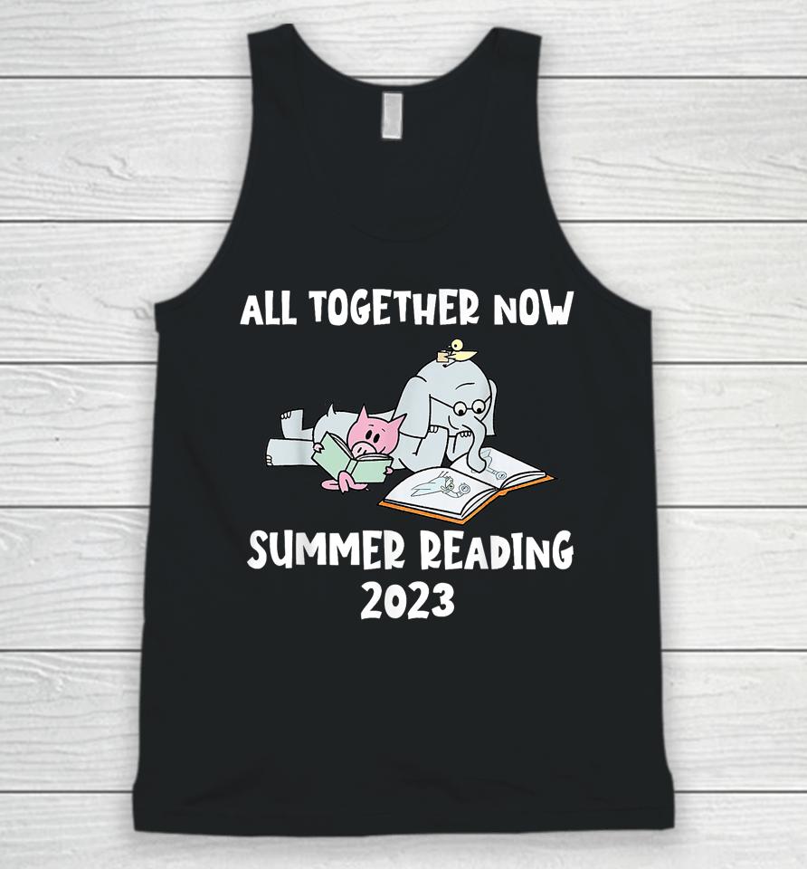 All Together Now Summer Reading Program 2023 Pig Elephant Unisex Tank Top