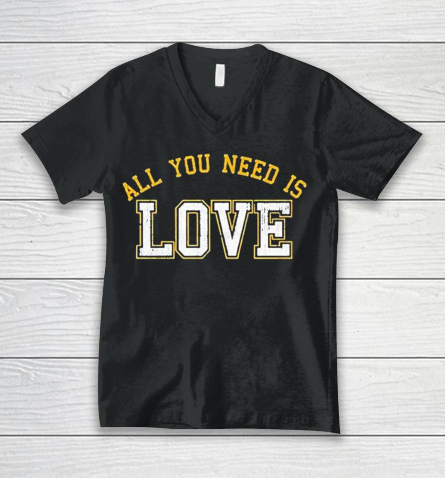All You Need Is Love Cheeseheadtv Unisex V-Neck T-Shirt