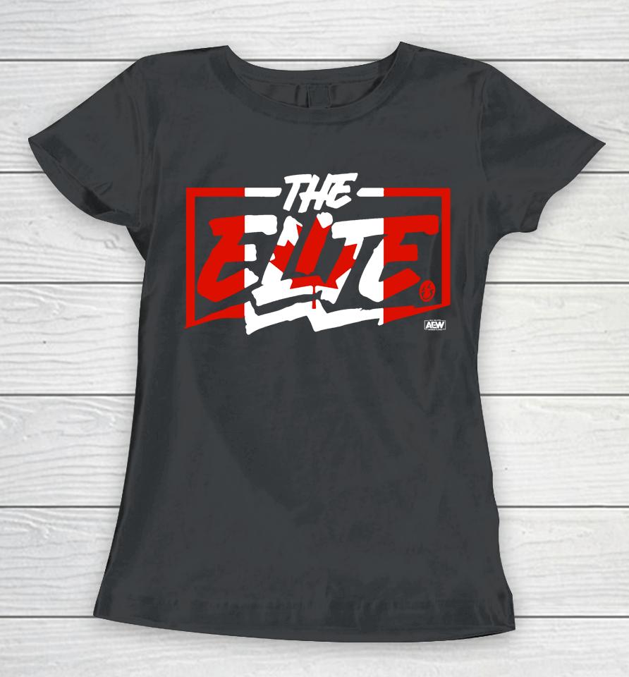 Allelitekyle The Elite Canada Flag Aew Women T-Shirt