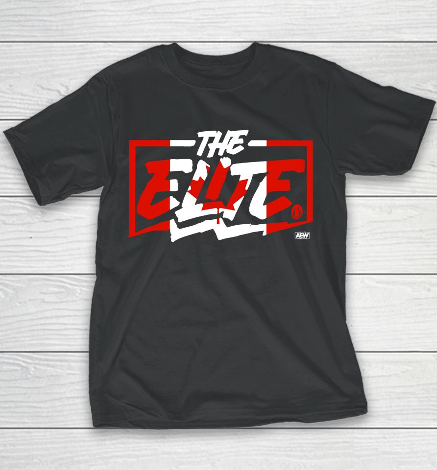 Allelitekyle The Elite Canada Flag Aew Youth T-Shirt