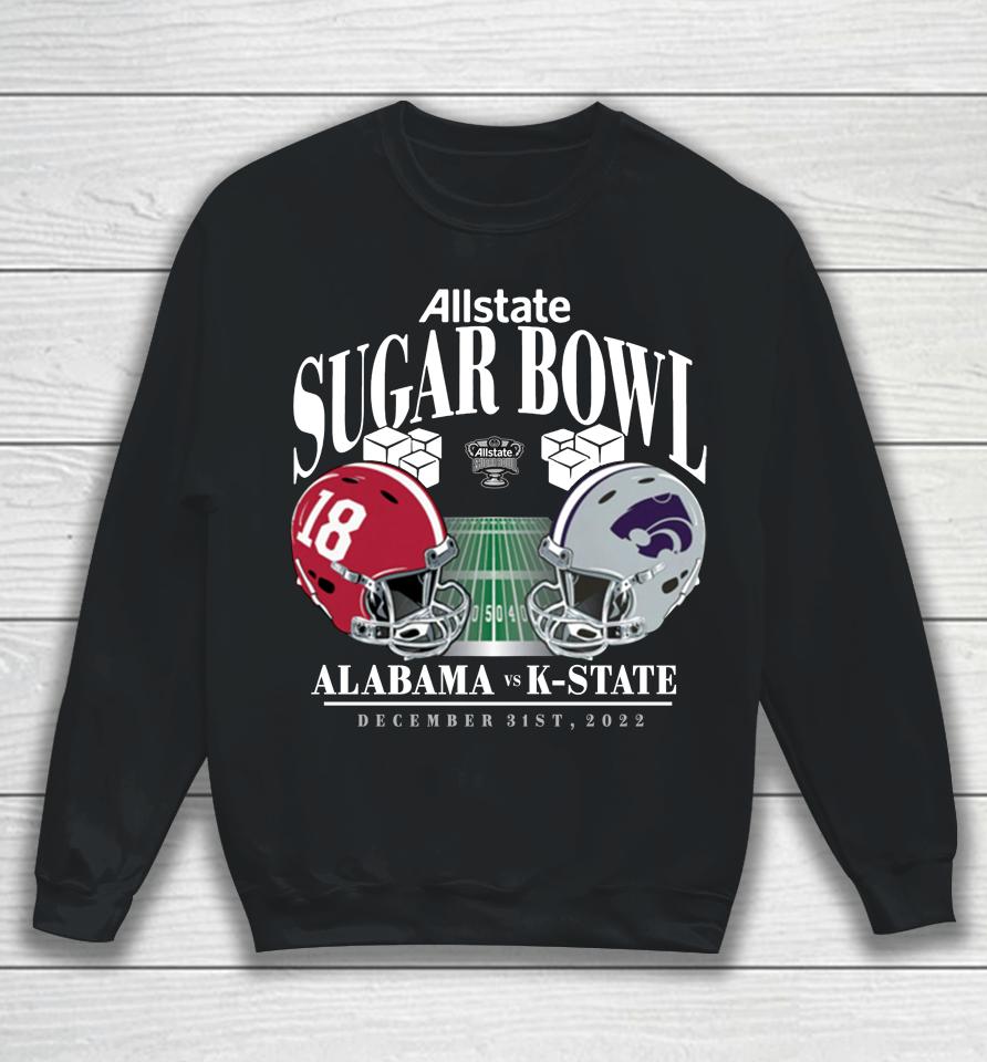 Allstate Alabama Vs K-State Wildcats 2022 Sugar Bowl Matchup Old School Sweatshirt