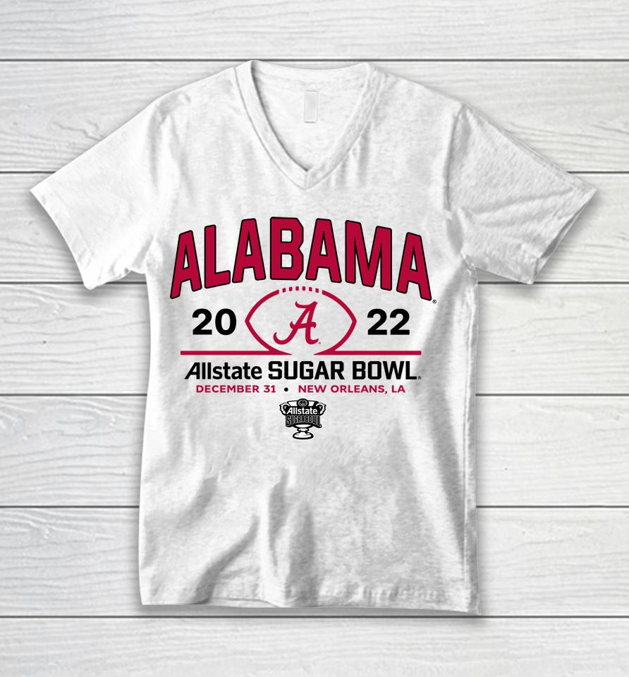 Allstate Sugar Bowl 2022 Alabama Team Ncaa Allstate Sugar Bowl Official Unisex V-Neck T-Shirt