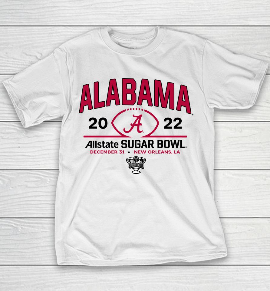 Allstate Sugar Bowl 2022 Alabama Team Ncaa Allstate Sugar Bowl Official Youth T-Shirt