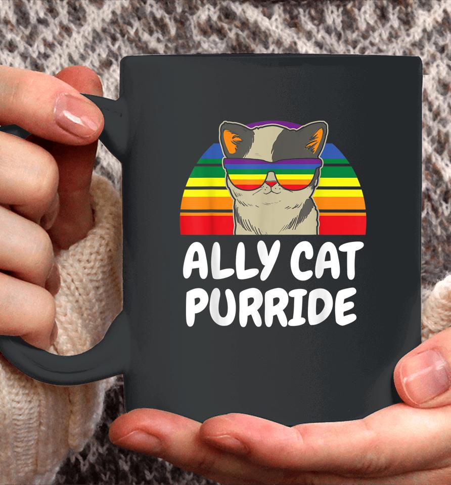 Ally Cat Purride Gay Lgbt Coffee Mug