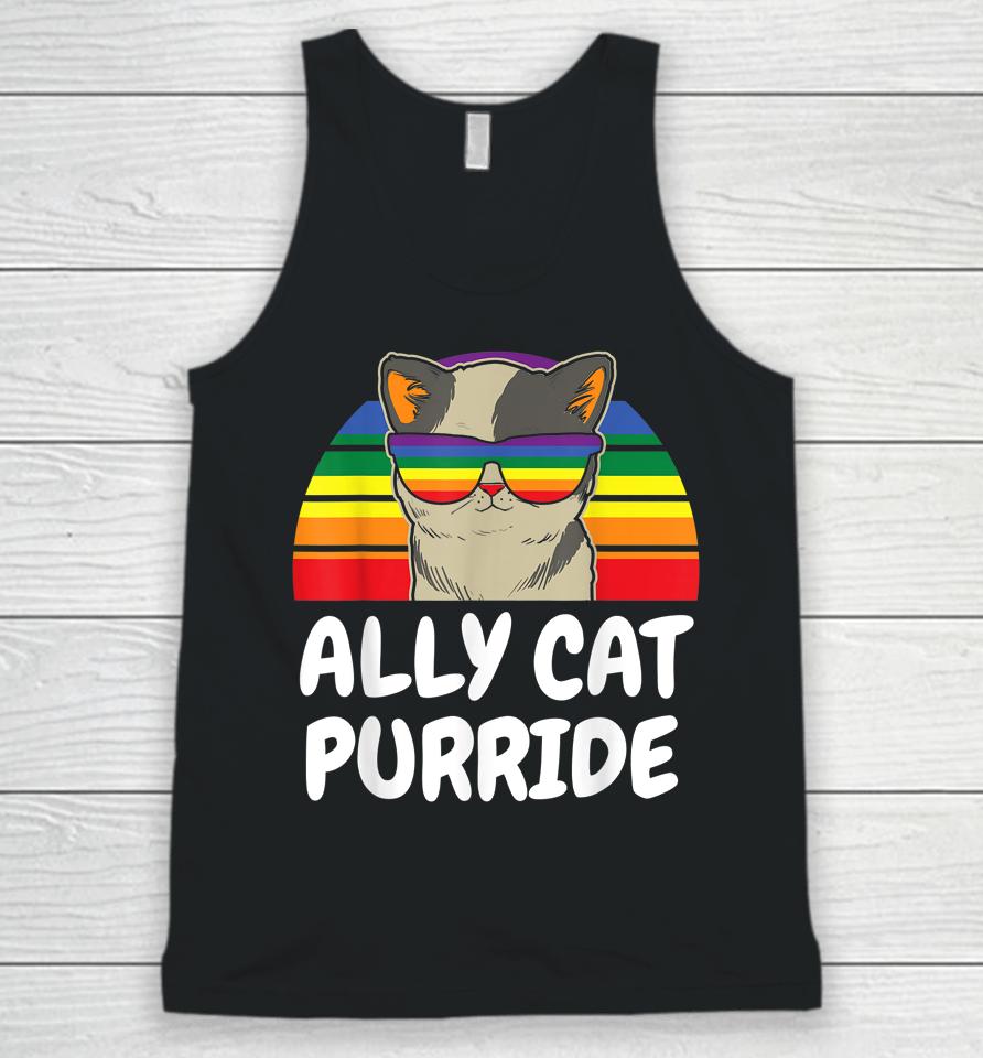 Ally Cat Purride Gay Lgbt Unisex Tank Top