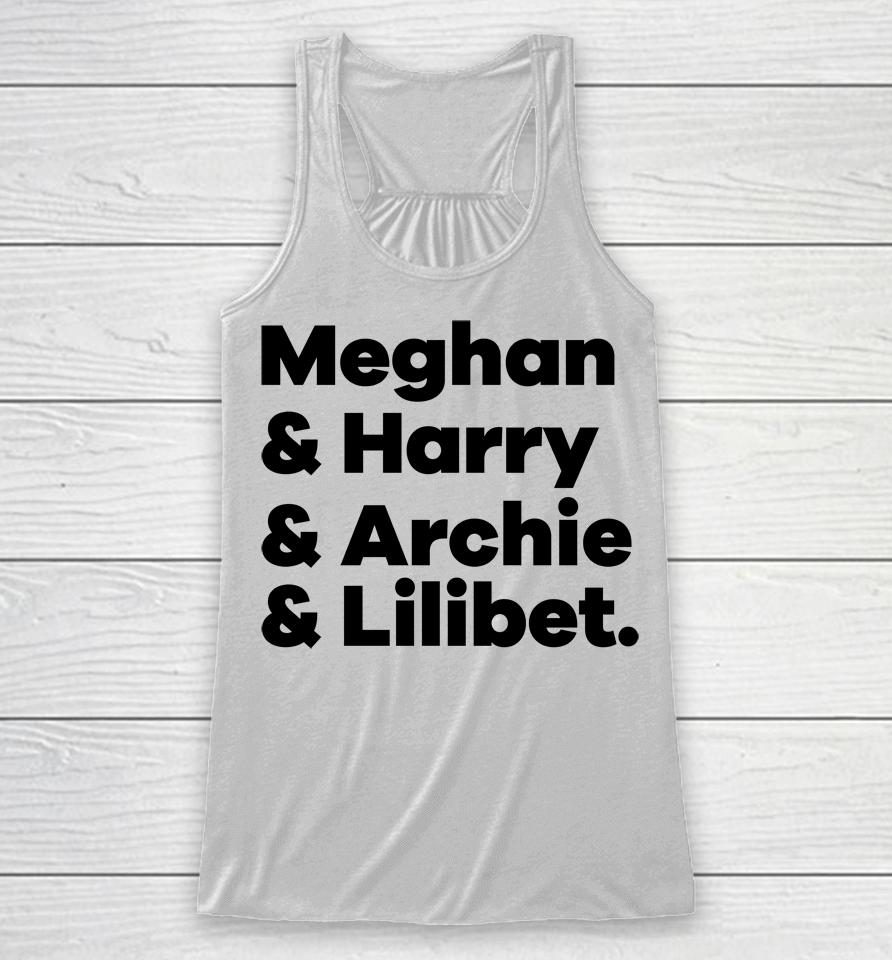Ally M Meghan And Harry And Archie And Lilibet Racerback Tank