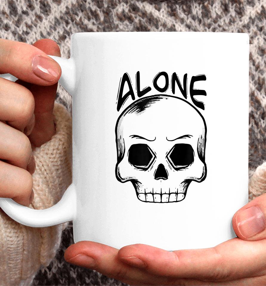Alone Spooky Skull Halloween Trick Or Trick Gift And Present Coffee Mug