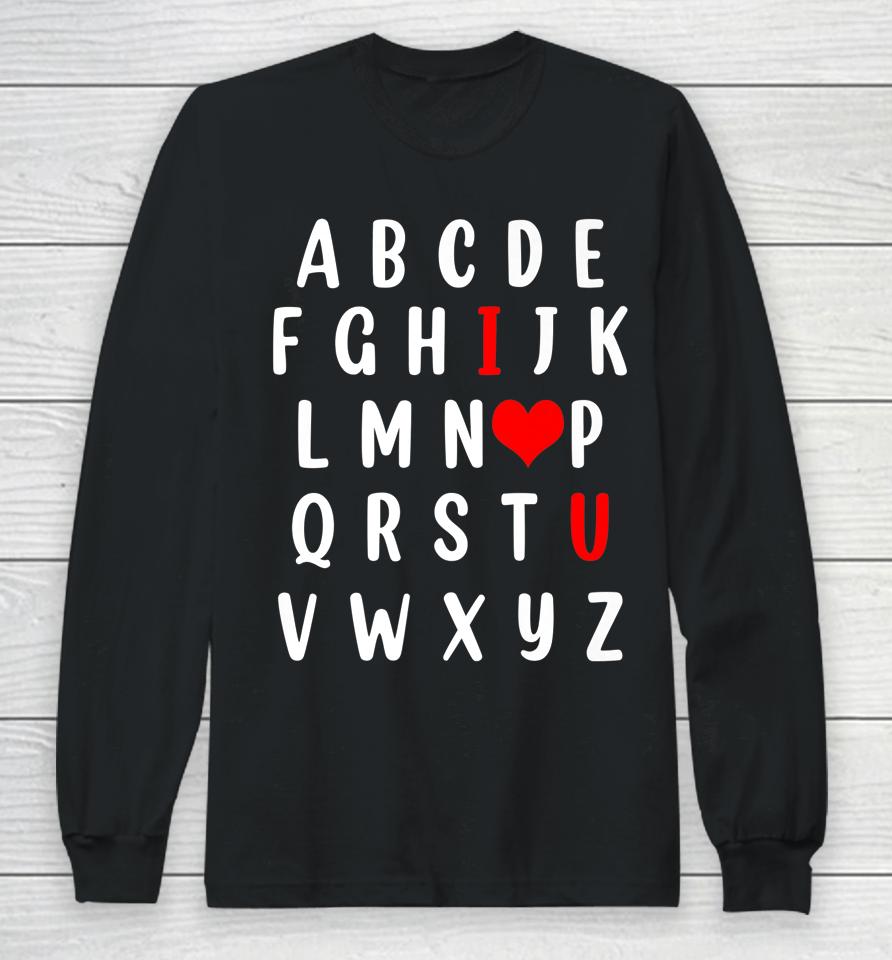 Alphabet English Teacher Valentines Day Long Sleeve T-Shirt