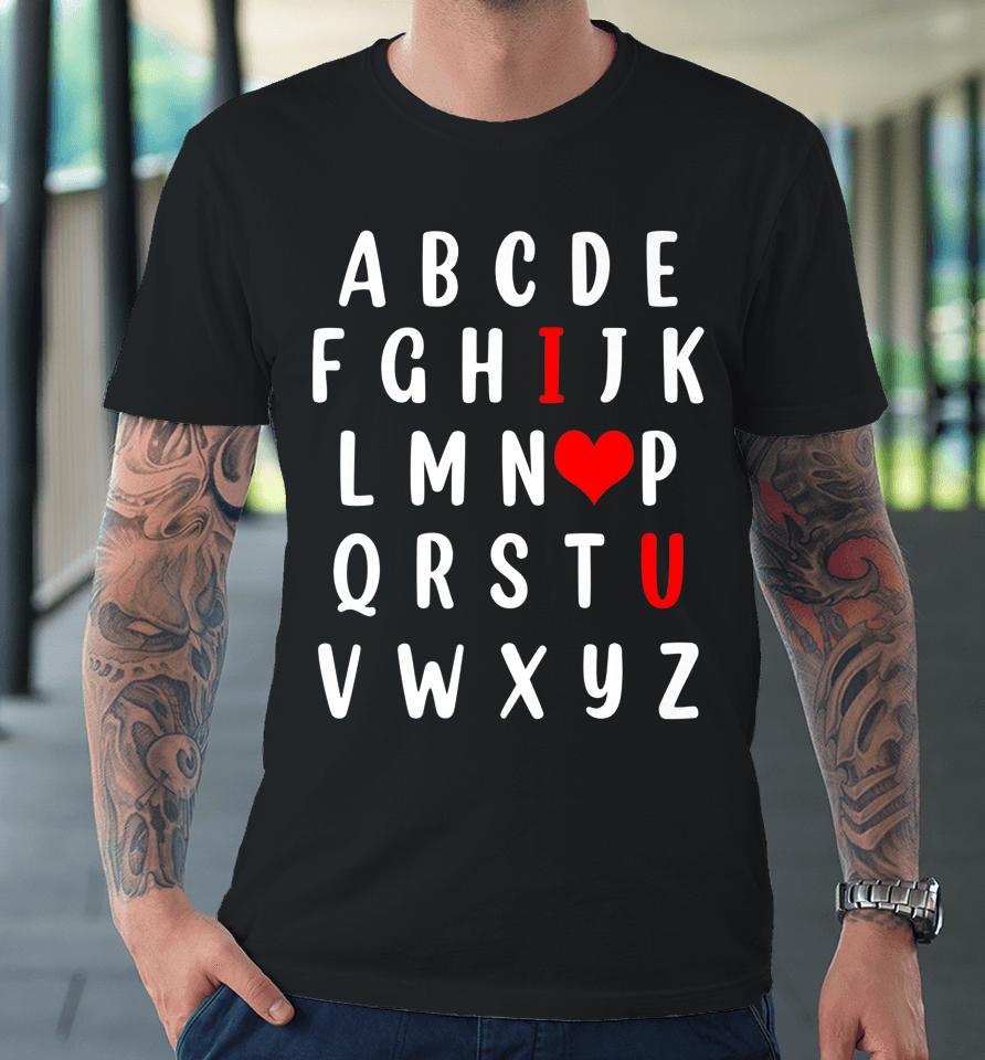 Alphabet English Teacher Valentines Day Premium T-Shirt