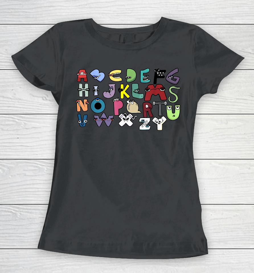 Alphabet Lore Costume For Boys Matching Learning 26 Letters Women T-Shirt