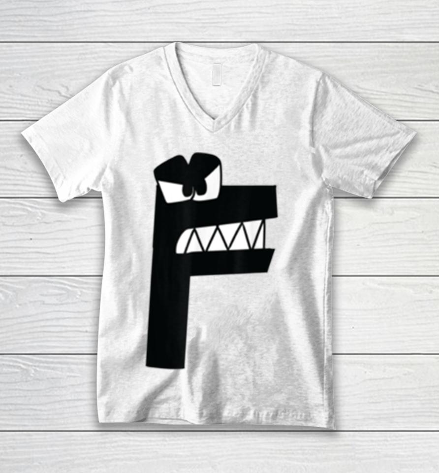 Alphabet Lore Letter F Unisex V-Neck T-Shirt