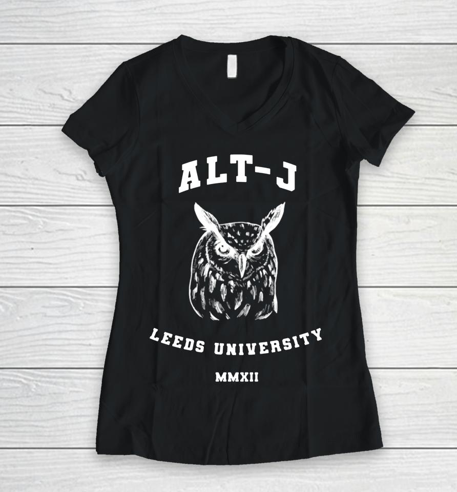 Alt J Leed University Women V-Neck T-Shirt
