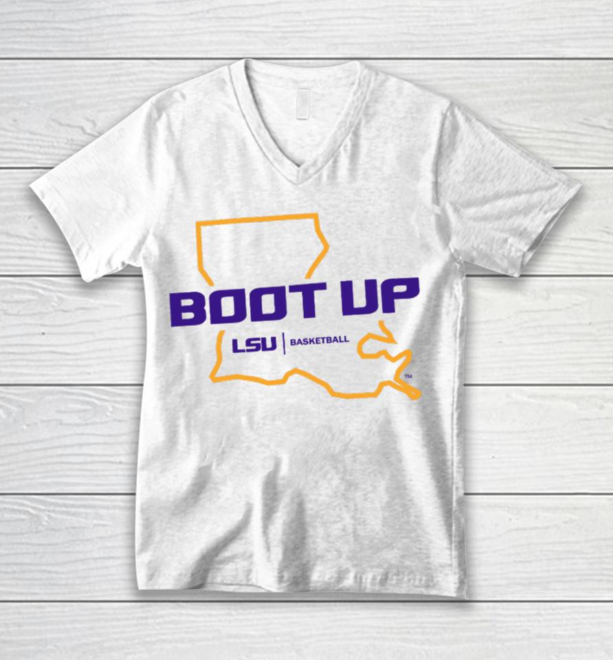 Alumnihall Store Lsu Bayou Apparel Boot Up Basketball Unisex V-Neck T-Shirt