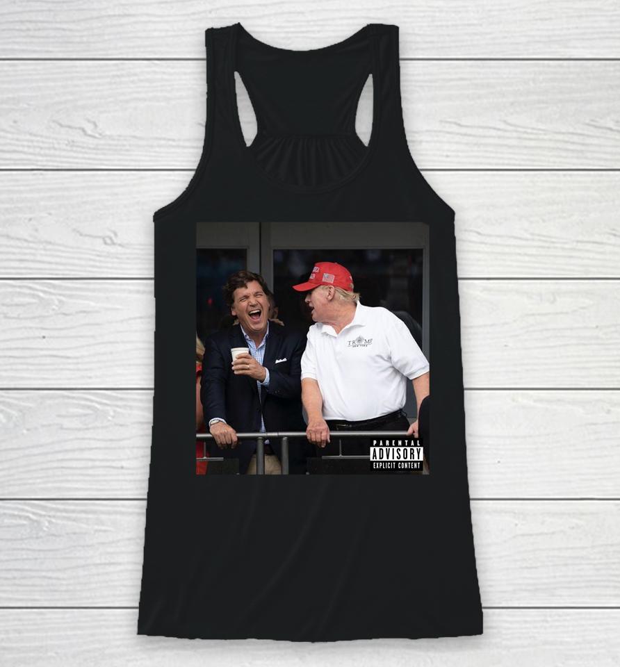 Alx Wearing Tucker Carlson And Trump Racerback Tank