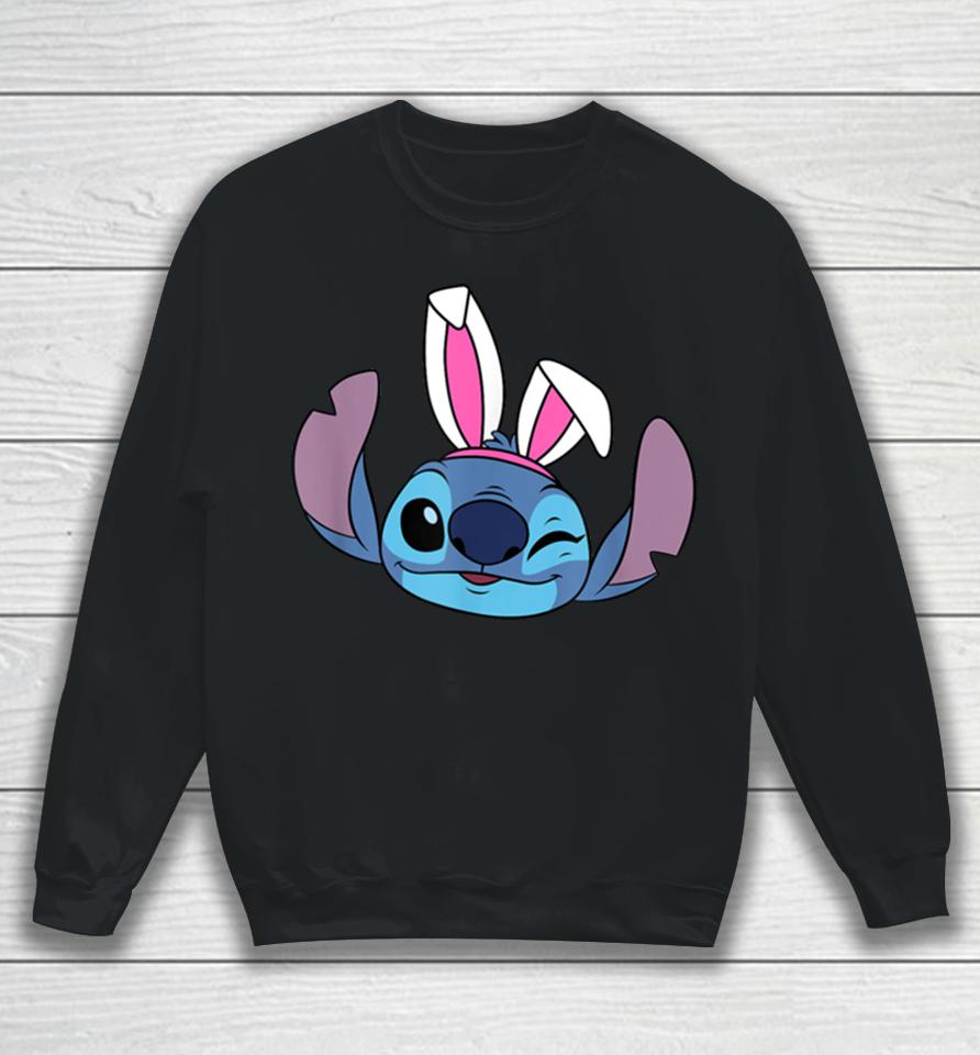 Amazon Essentials Disney Stitch Winking Spring Easter Bunny Ears Sweatshirt
