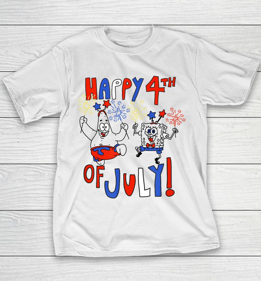 Amazon Essentials Spongebob Squarepants And Patrick 4Th Of July Sparklers Youth T-Shirt