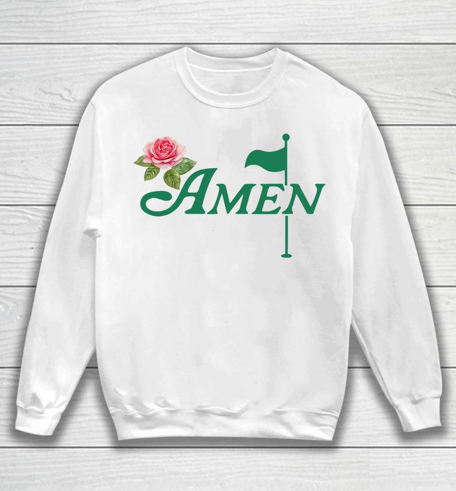 Amen Floral Master Golfer Golf Lover Golf Flower Sweatshirt