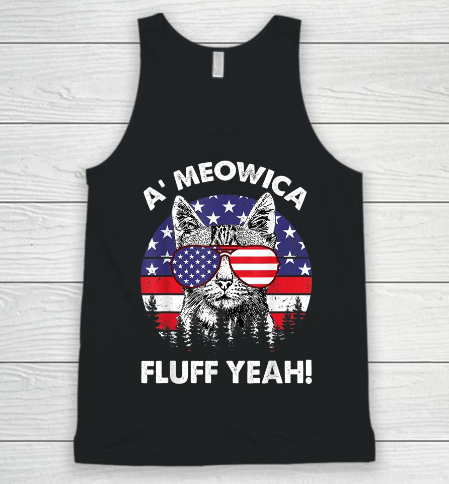 A'meowica Fluff Yeah Patriotic American 4Th Of July Unisex Tank Top
