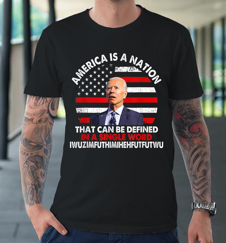 America Is A Nation That Can Be Defined In Single Word Biden Premium T-Shirt