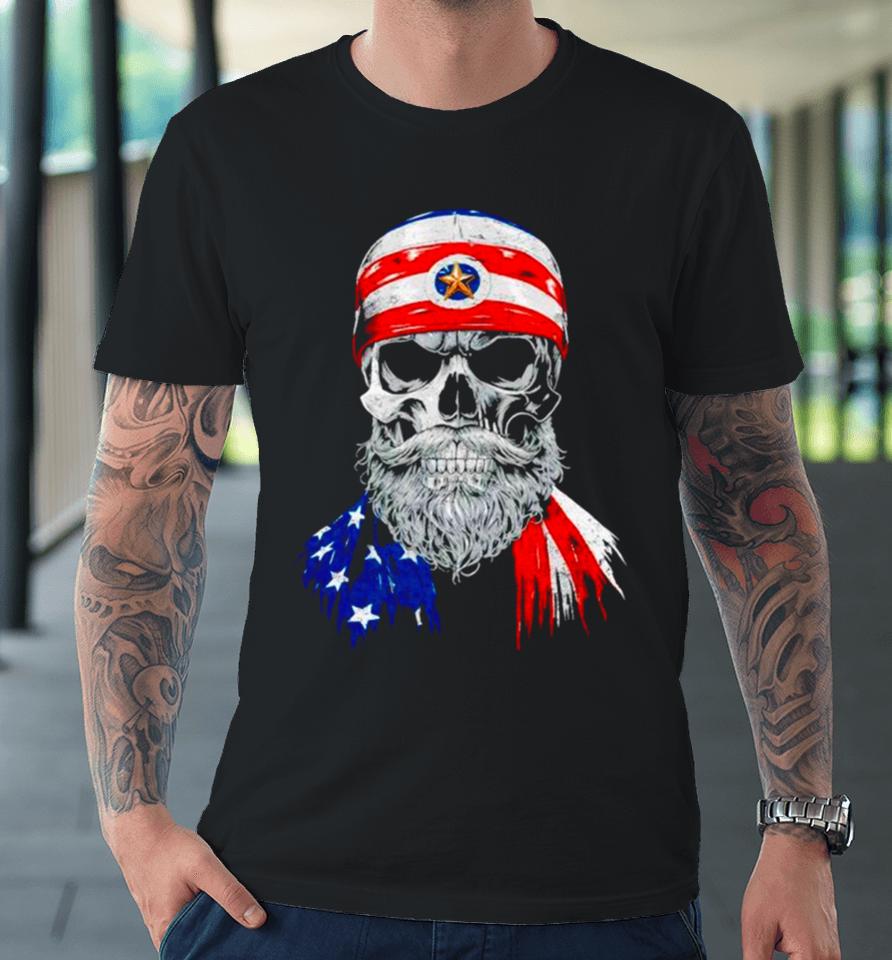 American Death Dealer Usa Flag Premium T-Shirt