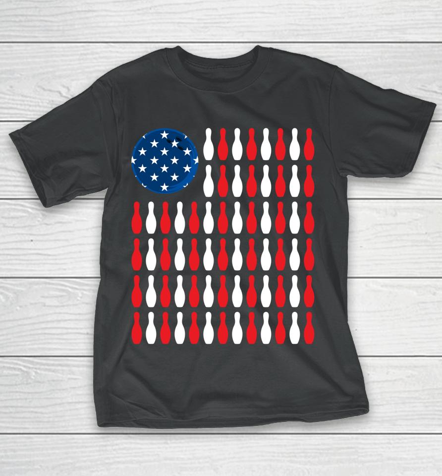 American Flag Bowling T-Shirt