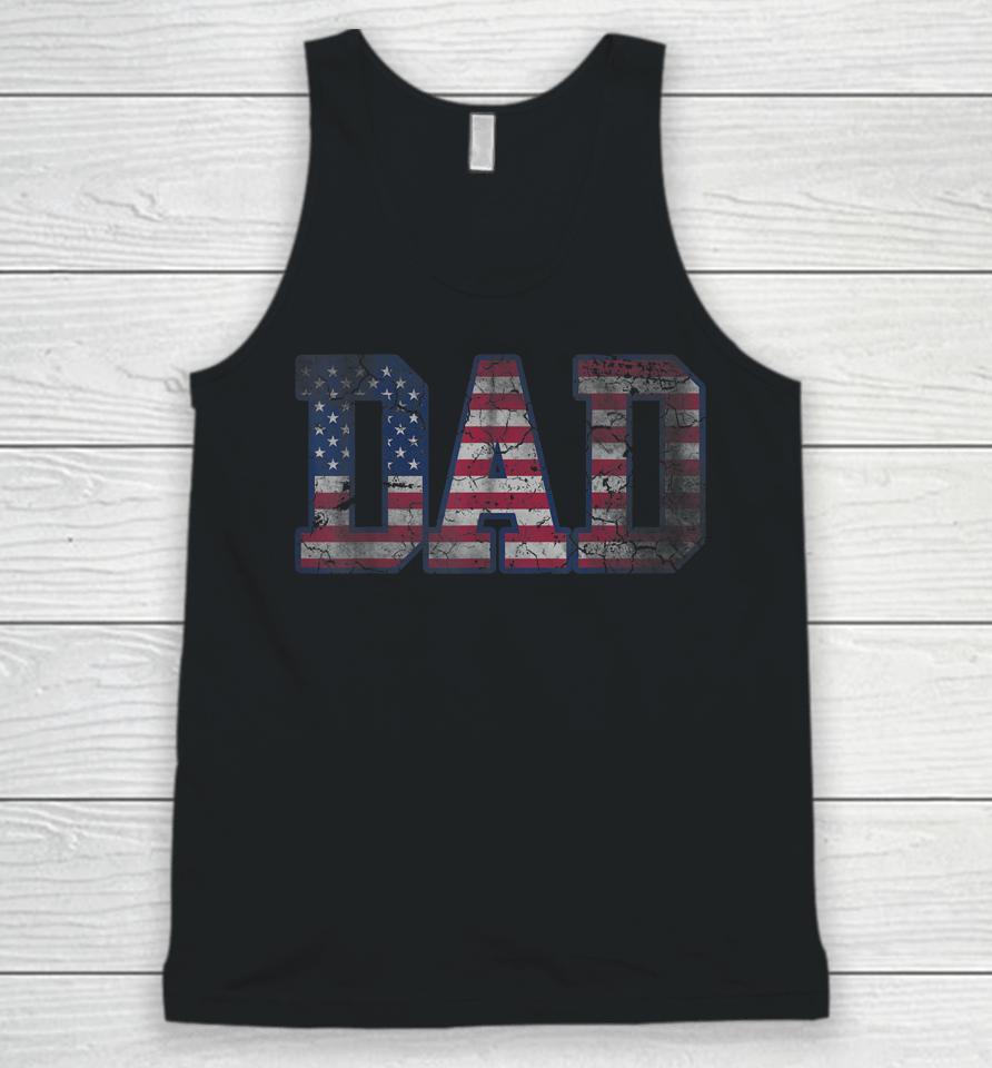 American Flag Dad Father's Day Unisex Tank Top