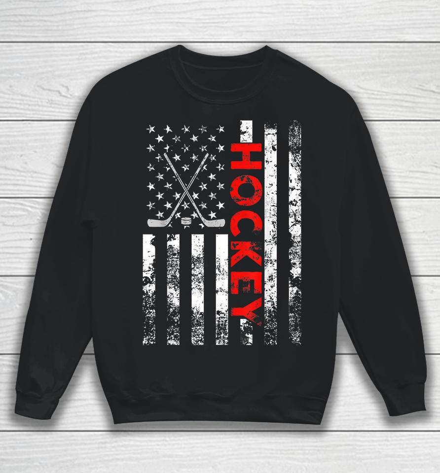American Flag Hockey Sweatshirt