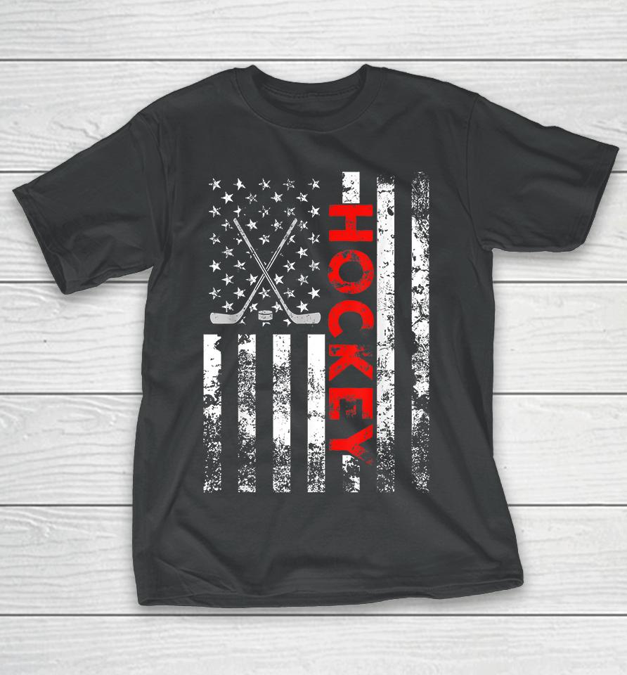American Flag Hockey T-Shirt