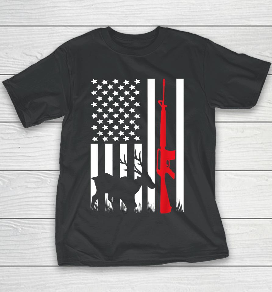 American Flag Hunting Youth T-Shirt