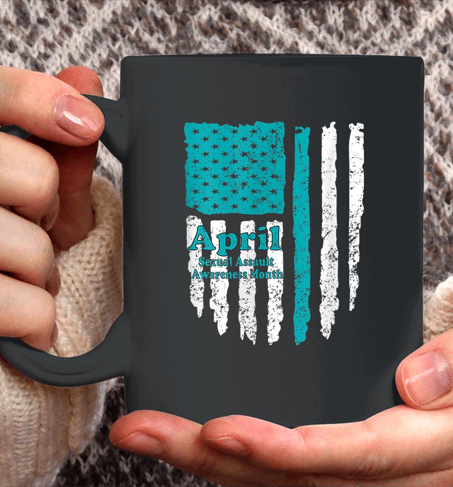 American Flag Sexual Assault Awareness Coffee Mug