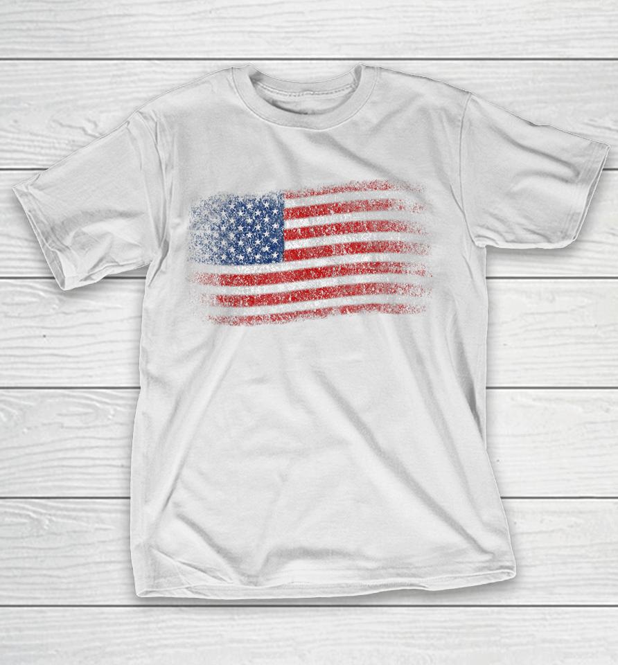 American Flag T-Shirt Men Women 4Th Of July Vintage Usa Flag T-Shirt
