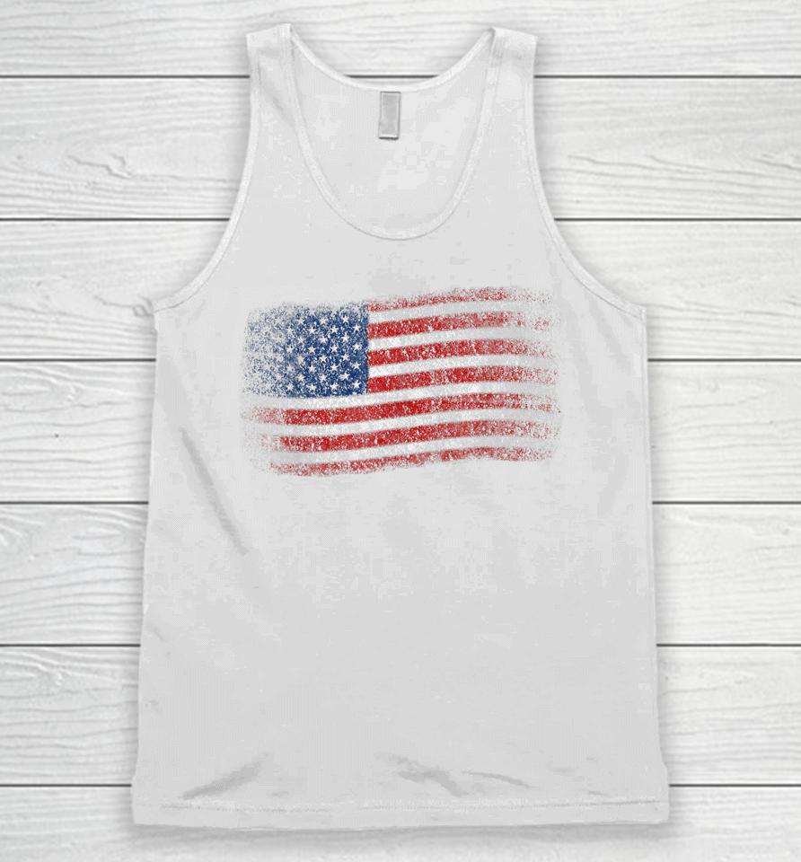 American Flag T-Shirt Men Women 4Th Of July Vintage Usa Flag Unisex Tank Top