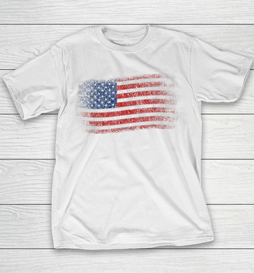 American Flag T-Shirt Men Women 4Th Of July Vintage Usa Flag Youth T-Shirt