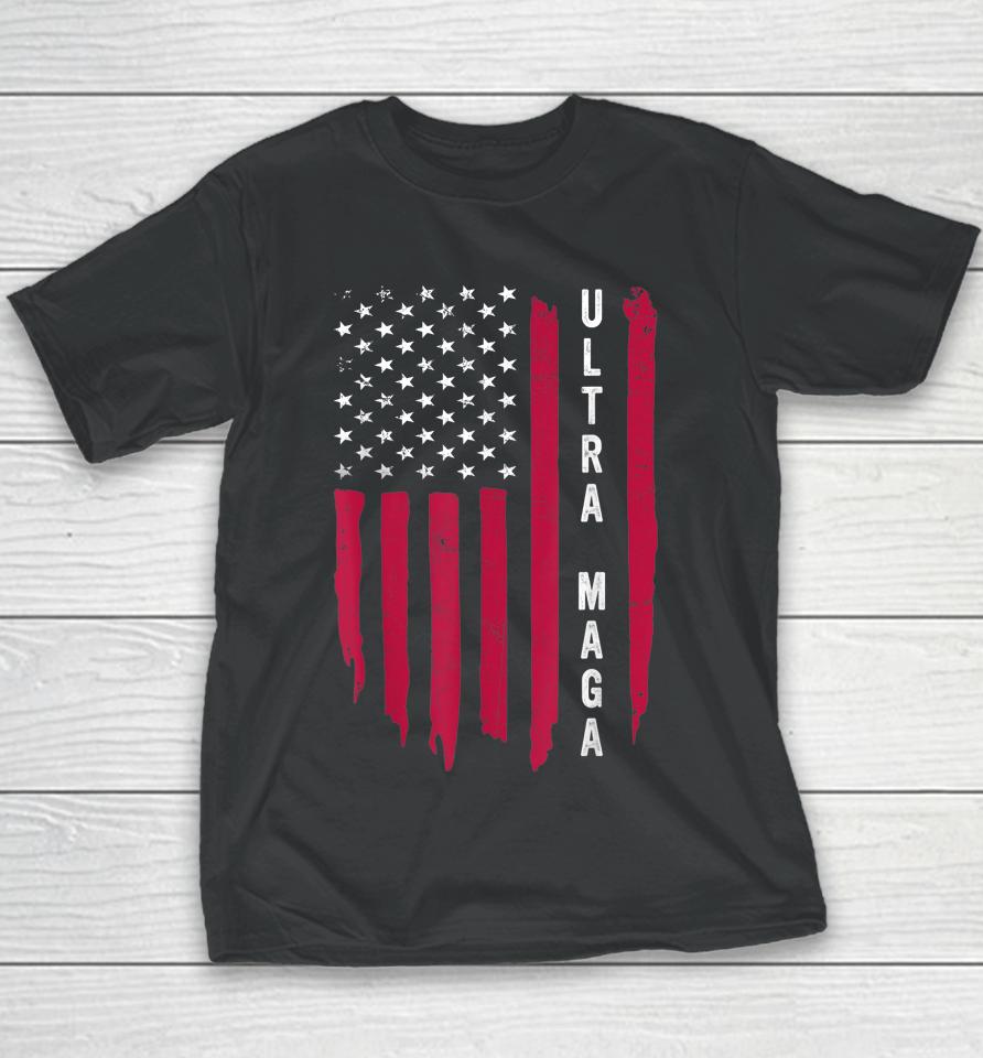 American Flag Ultra Maga Youth T-Shirt