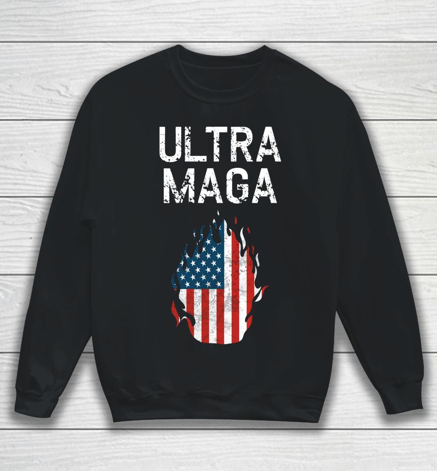 American Flag Vintage Ultra Maga Sweatshirt