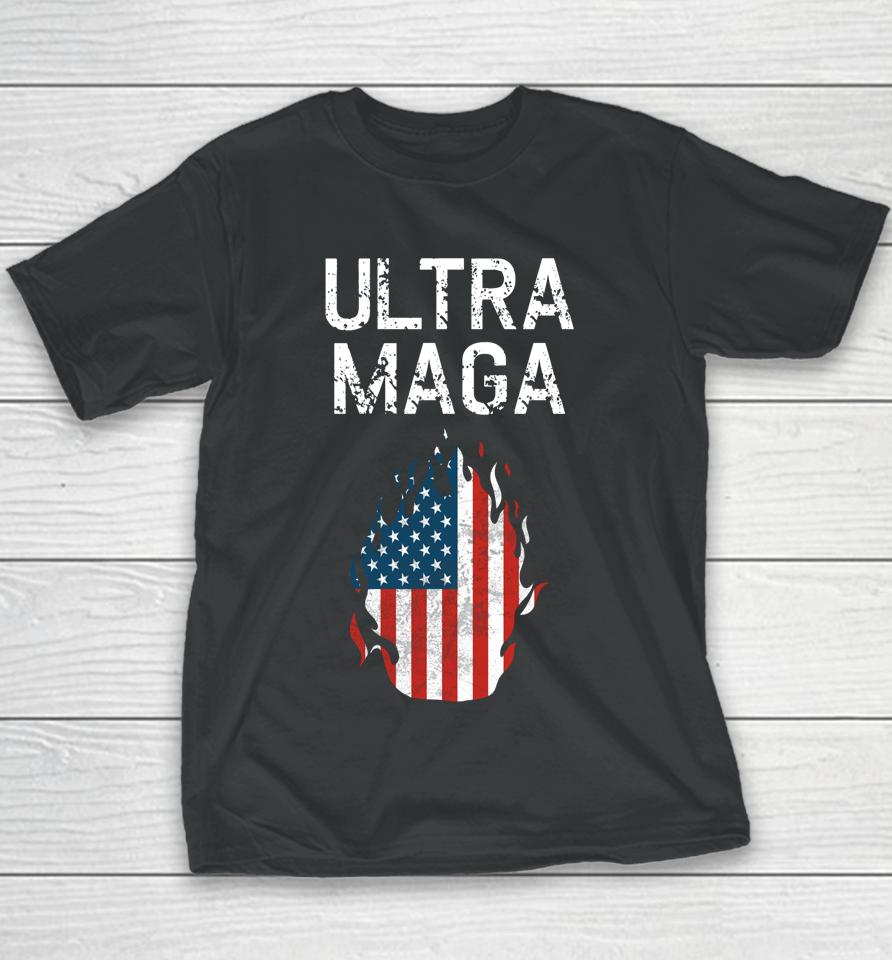 American Flag Vintage Ultra Maga Youth T-Shirt