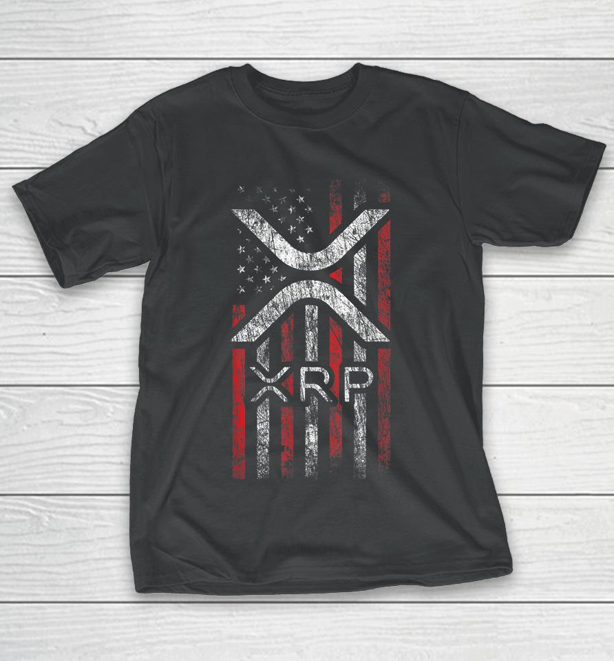 American Flag Xrp Cryptocurrency T-Shirt