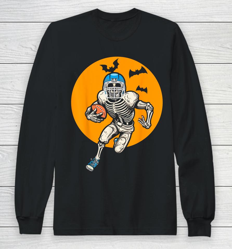 American Football Skeleton Halloween Long Sleeve T-Shirt