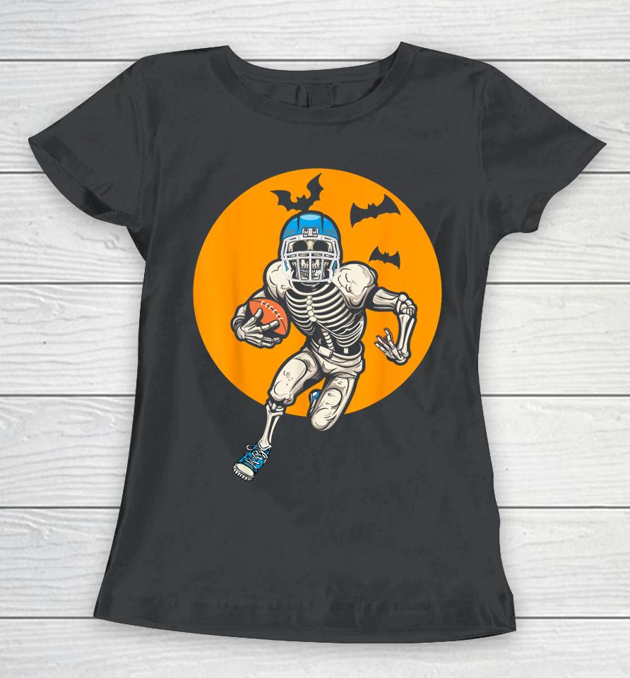 American Football Skeleton Halloween Women T-Shirt