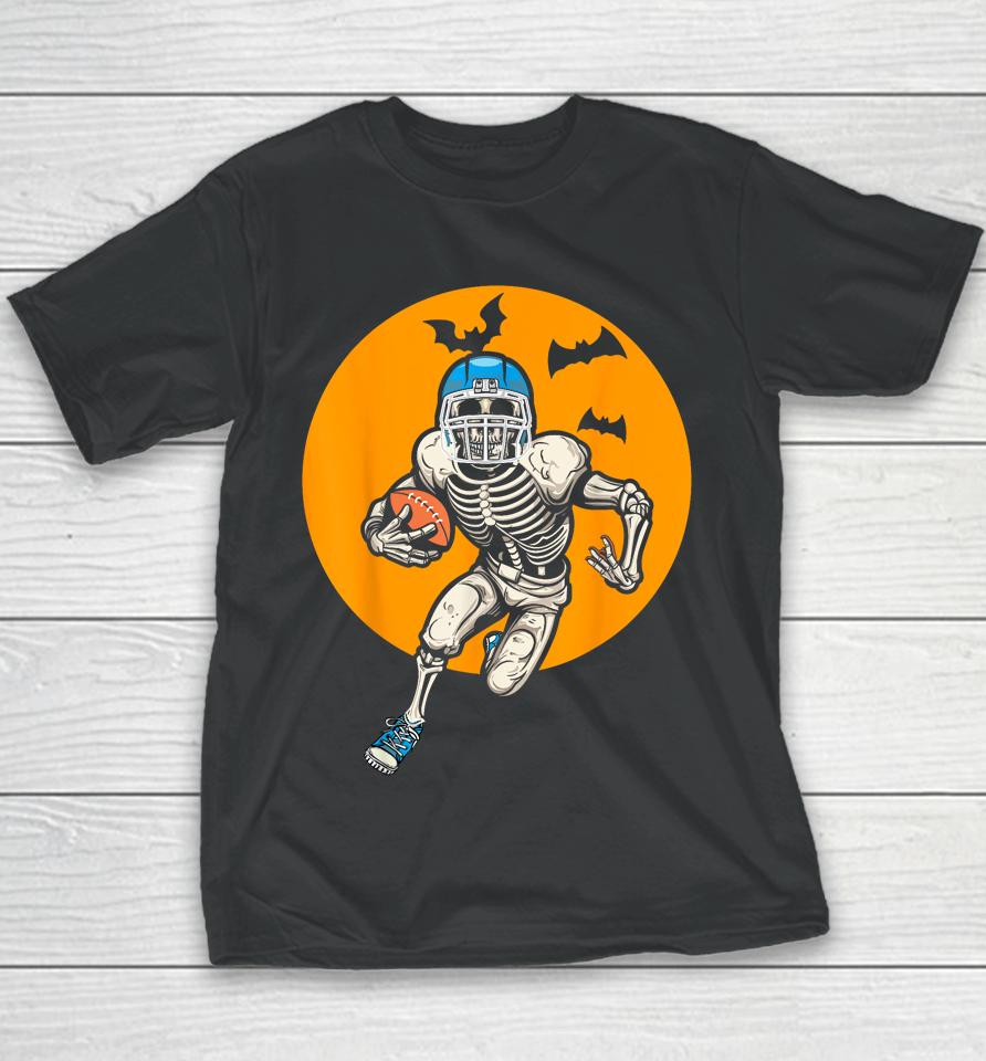 American Football Skeleton Halloween Youth T-Shirt