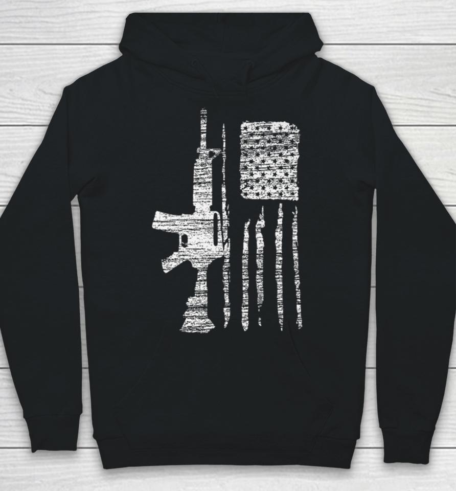 American Patriotic Usa Gun Flag Hoodie