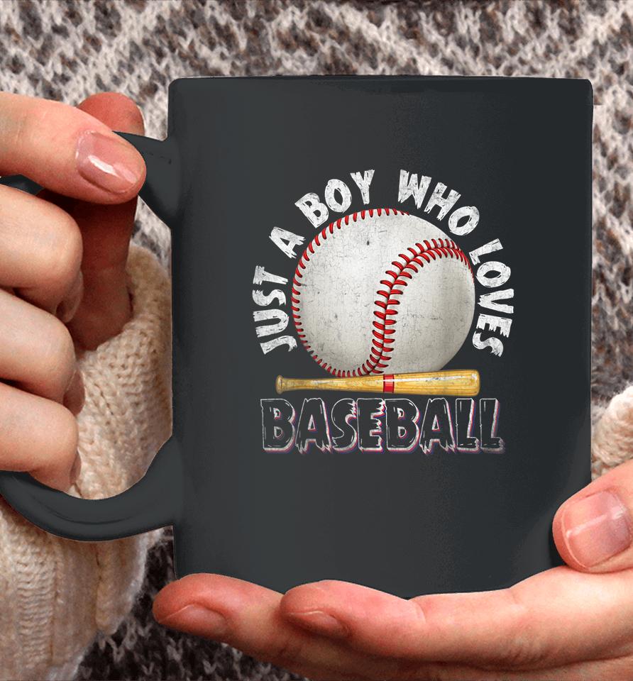American Sport Just A Boy Who Loves Baseball Gifts For Boys Coffee Mug
