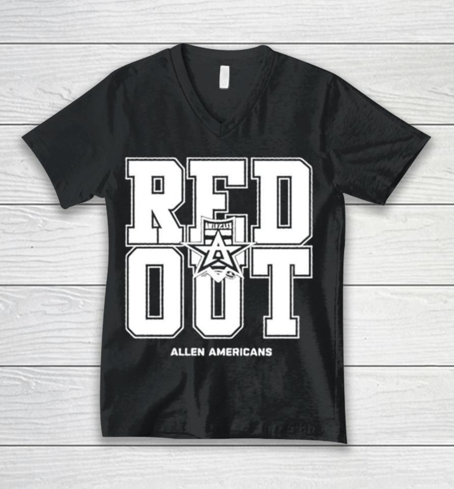 Americans Professional Hockey Red Out Unisex V-Neck T-Shirt