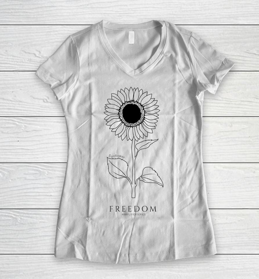 Amplifier Series Freedom Oracle Card Women V-Neck T-Shirt