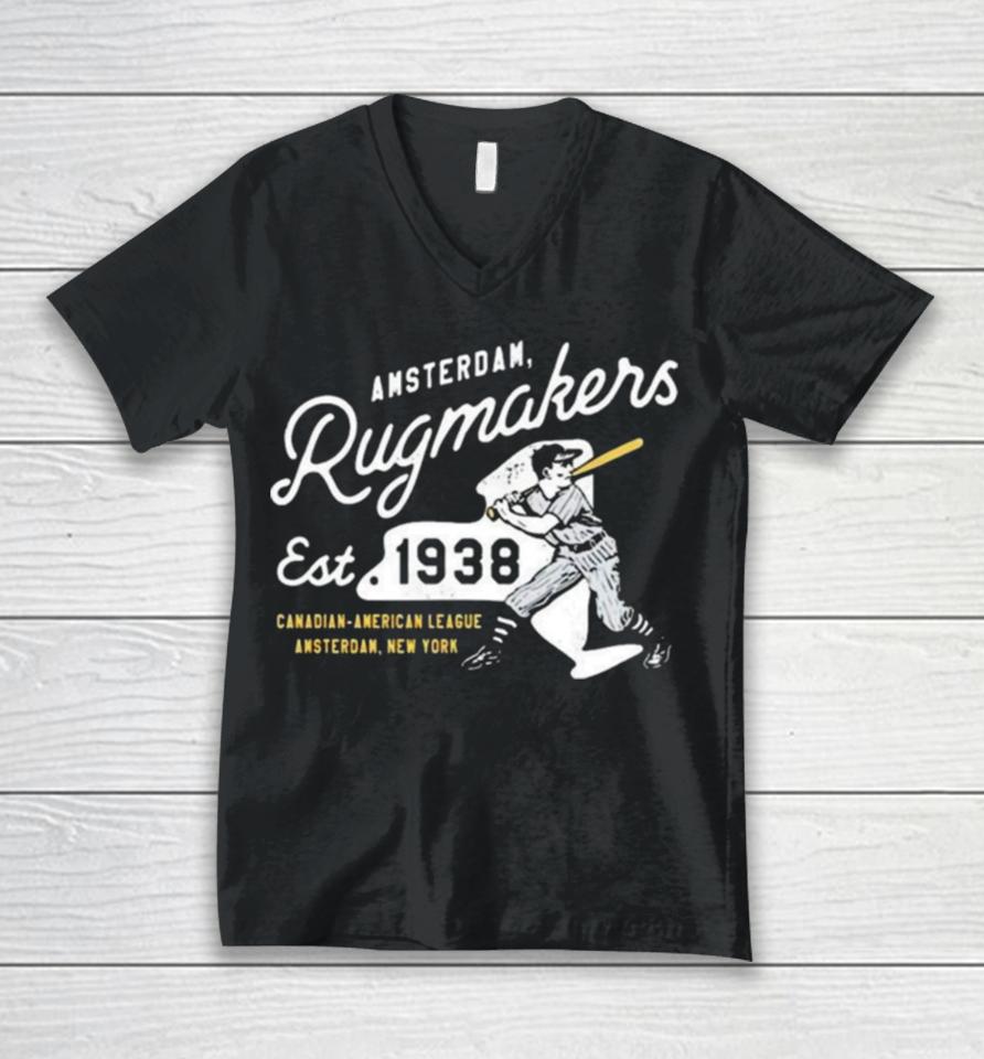 Amsterdam Rugmakers New York Vintage Defunct Baseball Teams Unisex V-Neck T-Shirt