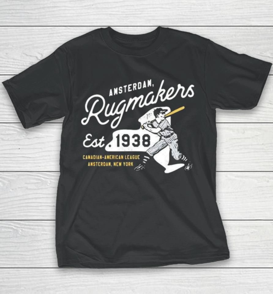 Amsterdam Rugmakers New York Vintage Defunct Baseball Teams Youth T-Shirt